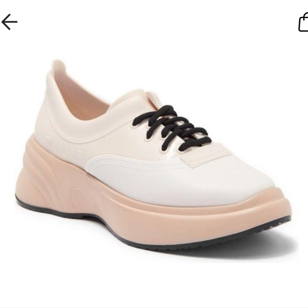 NWT Melissa Ugly Sneakers Platform Jelly Cream/White Shoes Size 9